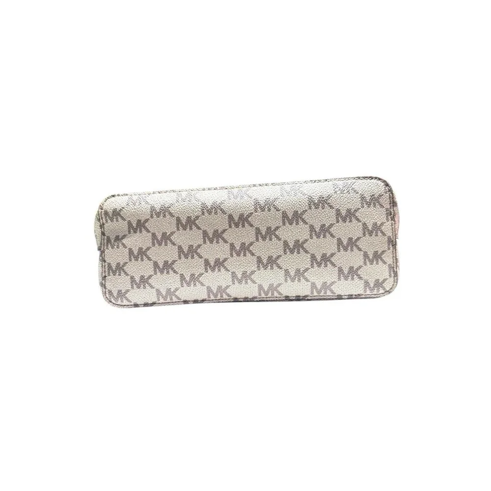 Michael Kors Cindy Dome Crossbody Bag MK Signature Natural Acorn Gold Large